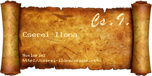 Cserei Ilona névjegykártya