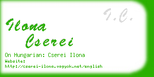 ilona cserei business card